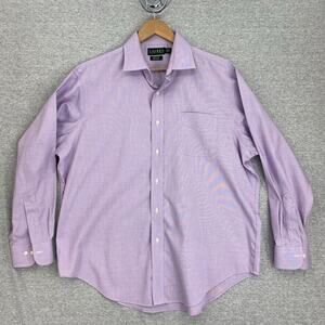 Lauren Ralph Lauren Shirt Mens 17 Purple Button Up Long Sleeve 34/35 Classic Fit